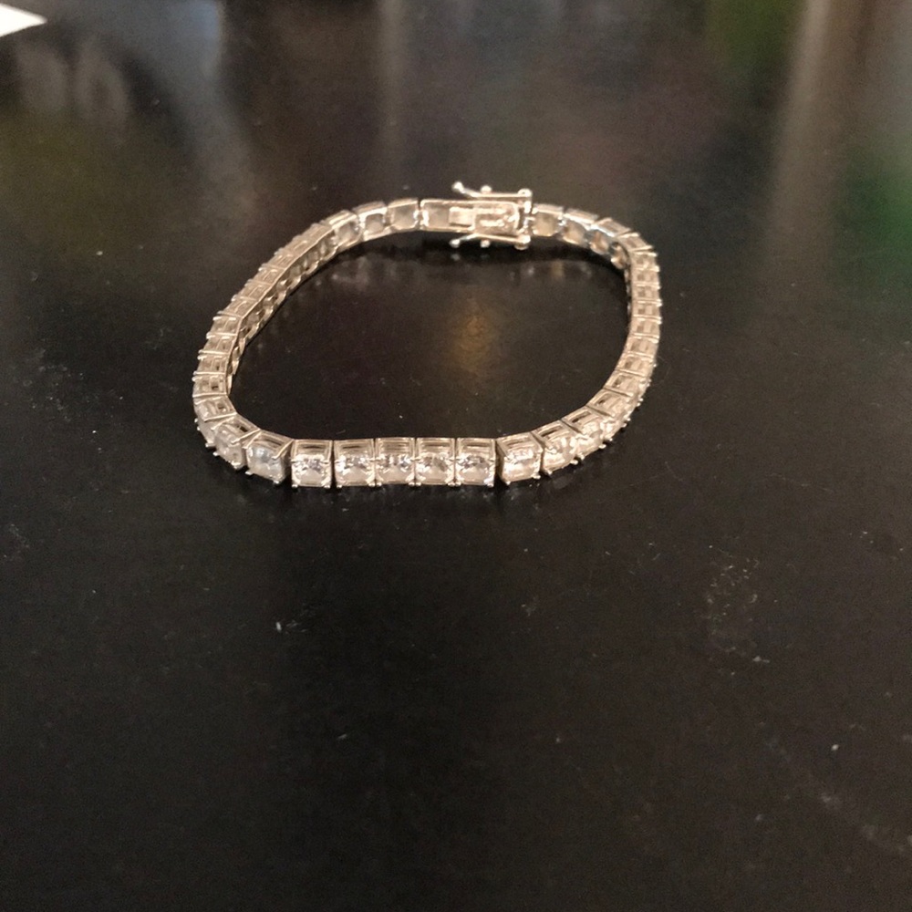 Sterling silver and CZ tennis bracelet